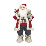 Père Noël avec moufles gris et raquettes à neige - Pères Noël