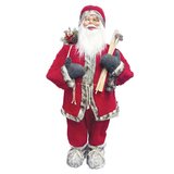 Père Noël avec skis et lanterne - Pères Noël