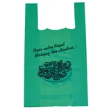 Sac bretelle réutilisable Huîtres vert spécial 27 + 14 x 50 cm PEBD - Sac Huître - Lot de 500