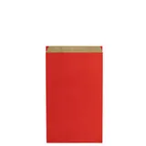 Pochette cadeau kraft vergé rouge 15 x 9 x 29,7 cm - Sachet kraft - Lot de 250