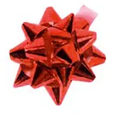 Étoiles adhésives rouge effet miroir ø 60 mm - paquet de 76