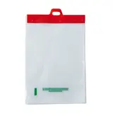 Sac plastique liassé à ouverture décalée transparent 650ml 17 + 3 x 22 cm PEBD 50µ - Lot de 200