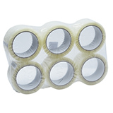 Ruban adhésif polypropylène transparent 50 mm x 66 m - Paquet de 6