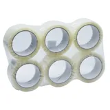 Ruban adhésif polypropylène transparent 50 mm x 66 m - Paquet de 6