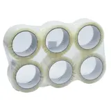 Ruban adhésif transparent silencieux 50 mm x 66 m acrylique 46µ - Ruban adhésif emballage - Lot de 6