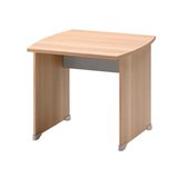 Bureau droit hêtre ambré, L 80 x P 80, piètement plein bois, Jazz