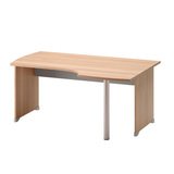 Bureau plan compact droit pieds bois