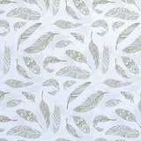 Papier cadeau à motifs plumes taupe/blanc 70 cm x 50 m 65 g/m² - le rouleau