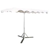 Parasol professionnel de marché - Parasol forain - Écru - 220 x 180 cm - armature alu, toile + housse