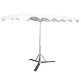 Parasol professionnel de marché - Parasol forain - Écru - 220 x 180 cm - armature alu, toile + housse