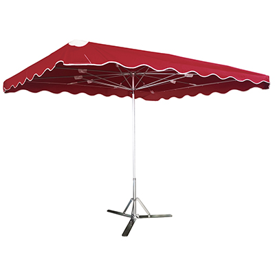 Parasol professionnel de marché - Parasol forain - Rouge bordeaux - 300 x 250 cm - armature alu, toile + housse - Parasols de marché, Parasols forains