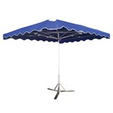 Parasol professionnel de marché - Parasol forain - Bleu foncé - 300 x 250 cm - armature alu, toile + housse