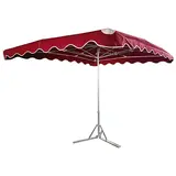 Parasol professionnel de marché télescopique - Parasol forain - Rouge bordeaux - 300 x 250 cm - armature alu, toile + housse