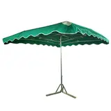 Parasol professionnel de marché télescopique - Parasol forain - Vert - 300 x 250 cm - armature alu, toile + housse