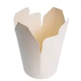 Boîte à pâtes carton 1064 ml fermeture croisillon - Emballage pasta box - Blanc - Lot de 50