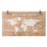 Carte du monde sur bois - Objets déco