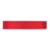Ruban gros grain rouge 15 mm x 20 m coton - Ruban emballage cadeau