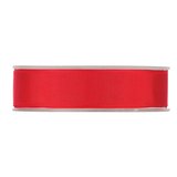Ruban gros grain rouge 25 mm x 20 m coton - Ruban emballage cadeau
