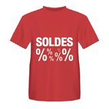 T-shirt Soldes pour mannequin vitrine rouge / blanc