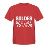 T-shirt Soldes pour mannequin vitrine rouge / blanc