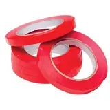 Ruban adhésif rouge pour scelleuse sachets plastique 12 mm x 100 m 28µ - Ruban de fermeture pour scelleuse - Lot de 12