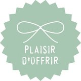Étiquettes cadeaux adhésives Plaisir d'offrir vert d'eau ø 35 mm - Paquet de 500 