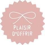 Étiquettes cadeaux adhésives Plaisir d'offrir rose pâle ø 35 mm - Paquet de 500