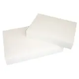 Boite traiteur carton blanc 29 x 20 x 6 cm - Boite plateau traiteur - Boîte pâtissière - Lot de 50