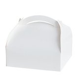 Emballage pour boulangerie patisserie, avec poignées pour faciliter le transport.