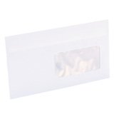 Enveloppe blanche DL 110 x 220 mm 80g avec fenêtre La Couronne - Paquet de 500