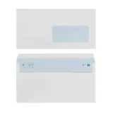 Enveloppe blanche DL 110 x 220 mm 80g avec fenêtre La Couronne - Paquet de 500