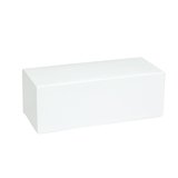 Boîte à bûche de Noël blanche 35 x 11 x H 10 cm 290 g/m² – Paquet de 25