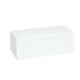 Boîte à bûche de Noël blanche 35 x 11 x H 10 cm 290 g/m² – Paquet de 25