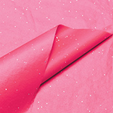 Papier de soie rose pailleté 17g/m² 50 x 75 cm, 240 feuilles