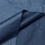 Papier de soie bleu marine pailleté 17g/m² 50 x 75 cm, 240 feuilles