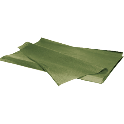 Papier de soie vert olive 14g/m² 50 x 75 cm, 240 feuilles