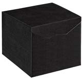 Boîte cadeau noire carton finition luxe 24,5 x 24,5 x 15 cm - Paquet de 10