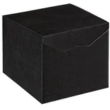 Boîte cadeau noire carton finition luxe 24,5 x 24,5 x 15 cm - Paquet de 10
