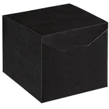 Boîte cadeau noire carton finition luxe 24,5 x 24,5 x 15 cm - Paquet de 10