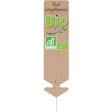 Étiquette flèche bio 6x22 cm PVC, paquet de 10