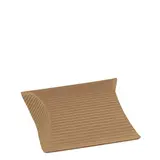 Boîte berlingot carton kraft ondulé 8,5 x 8,5 x 3 cm - Brun - Pochette cadeau carton - Lot de 10