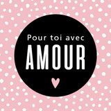 Étiquettes cadeaux adhésives Amour