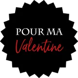 Etiquette Saint Valentin ø 35 mm Noire - Sticker Saint Valentin - Rouleau de 500