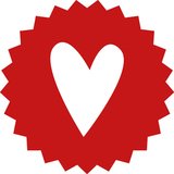 Étiquettes cadeaux adhésives Coeur - Fête des mères