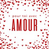 Étiquettes cadeaux adhésives “Pour toi avec amour” 3,5 x 3,5 cm – Paquet de 500