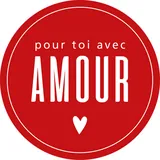 Etiquette Saint Valentin Amour ø 35 mm Rouge / Blanc - Sticker Saint Valentin - Rouleau de 500