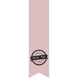 Étiquettes adhésives pour sacs Pour toi - Vieux rose / Noir - L 35 x H 135 mm - Paquet de 200