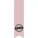 Étiquette cadeau adhésive pour sac Pour toi Vieux rose / Noir 35 x 135 mm - Paquet de 200