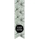 Étiquettes adhésives pour sacs Plaisir d'offrir - Vert d'eau / Noir - L 35 x H 135 mm - Paquet de 200