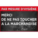 Pancarte Ne pas toucher à la marchandise